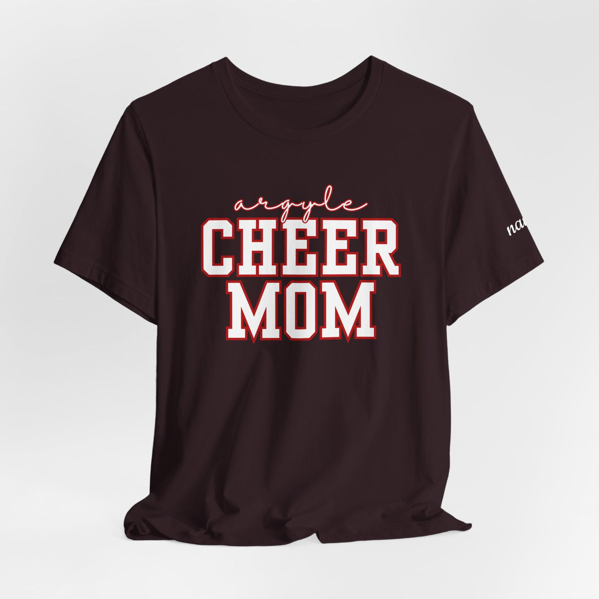 Argyle Cheer Mom T-Shirt | Varsity Script Mom Shirt, Sports Mom Tee