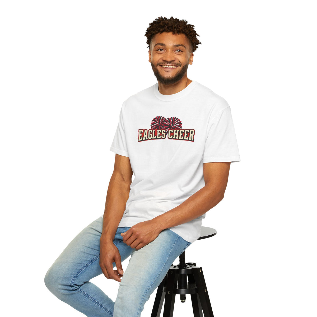 Eagles Cheer T-Shirt — Pom-Pom Graphic Spirit Tee