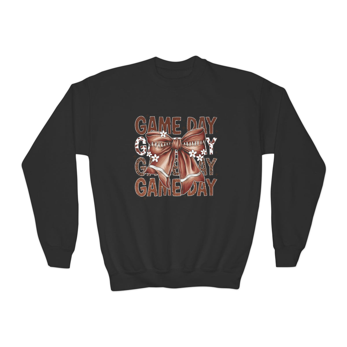 Game Day Bow Youth Crewneck Sweatshirt