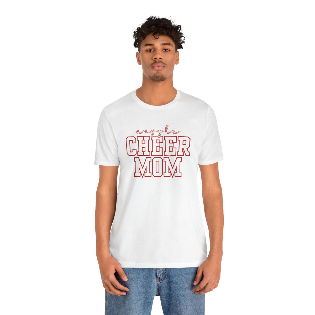 Argyle Cheer Mom T-Shirt | Varsity Script Mom Shirt, Sports Mom Tee