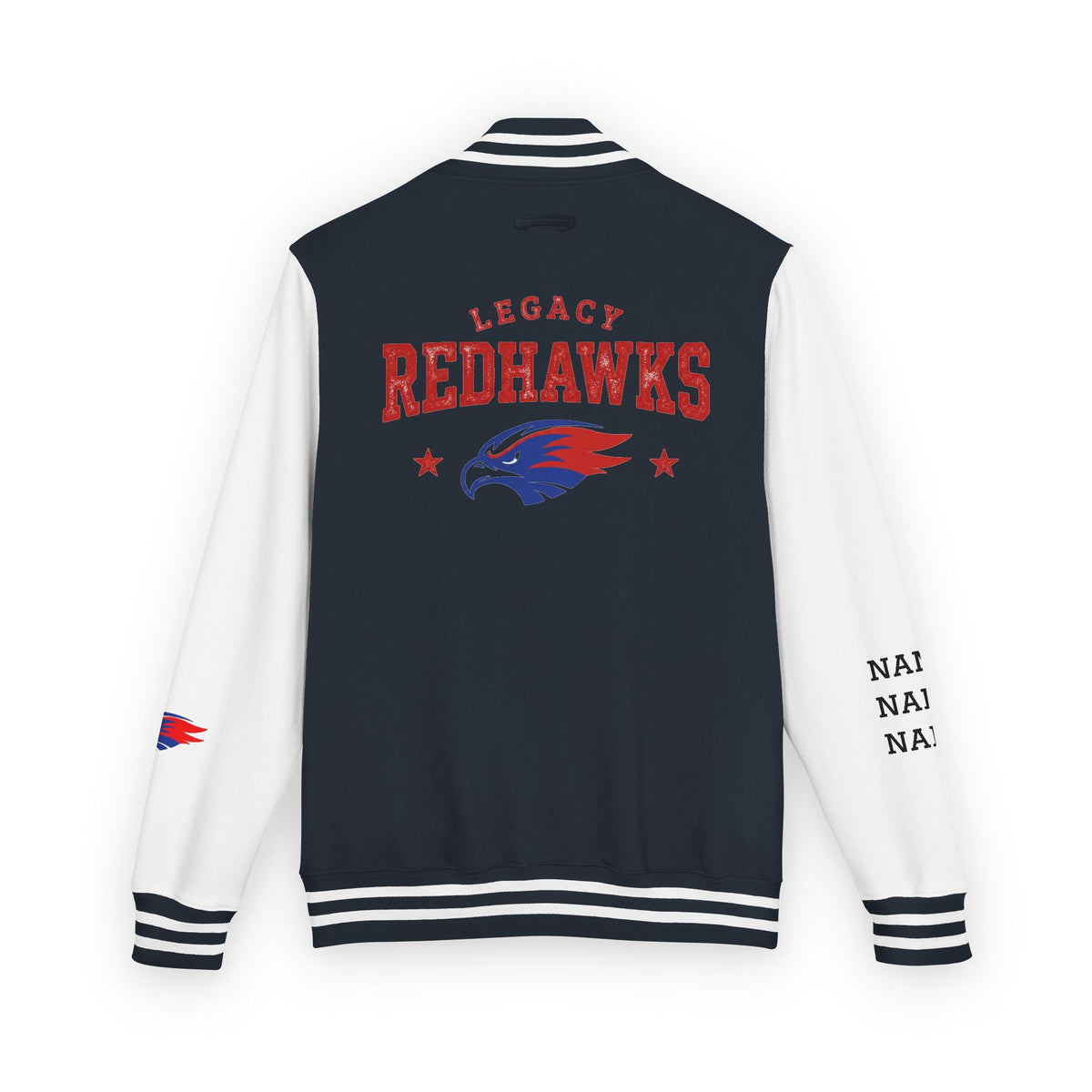 Letterman Jacket - Legacy Redhawks Varsity Baseball-style Bomber