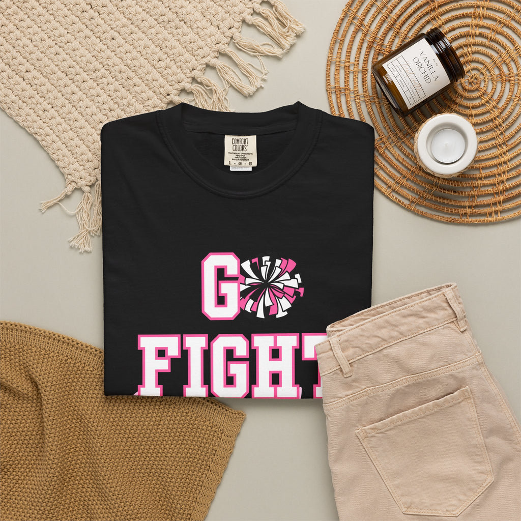Custom Cheer Brother Pink Out T-Shirt | Adult Go Fight Win Breast Cancer Awareness