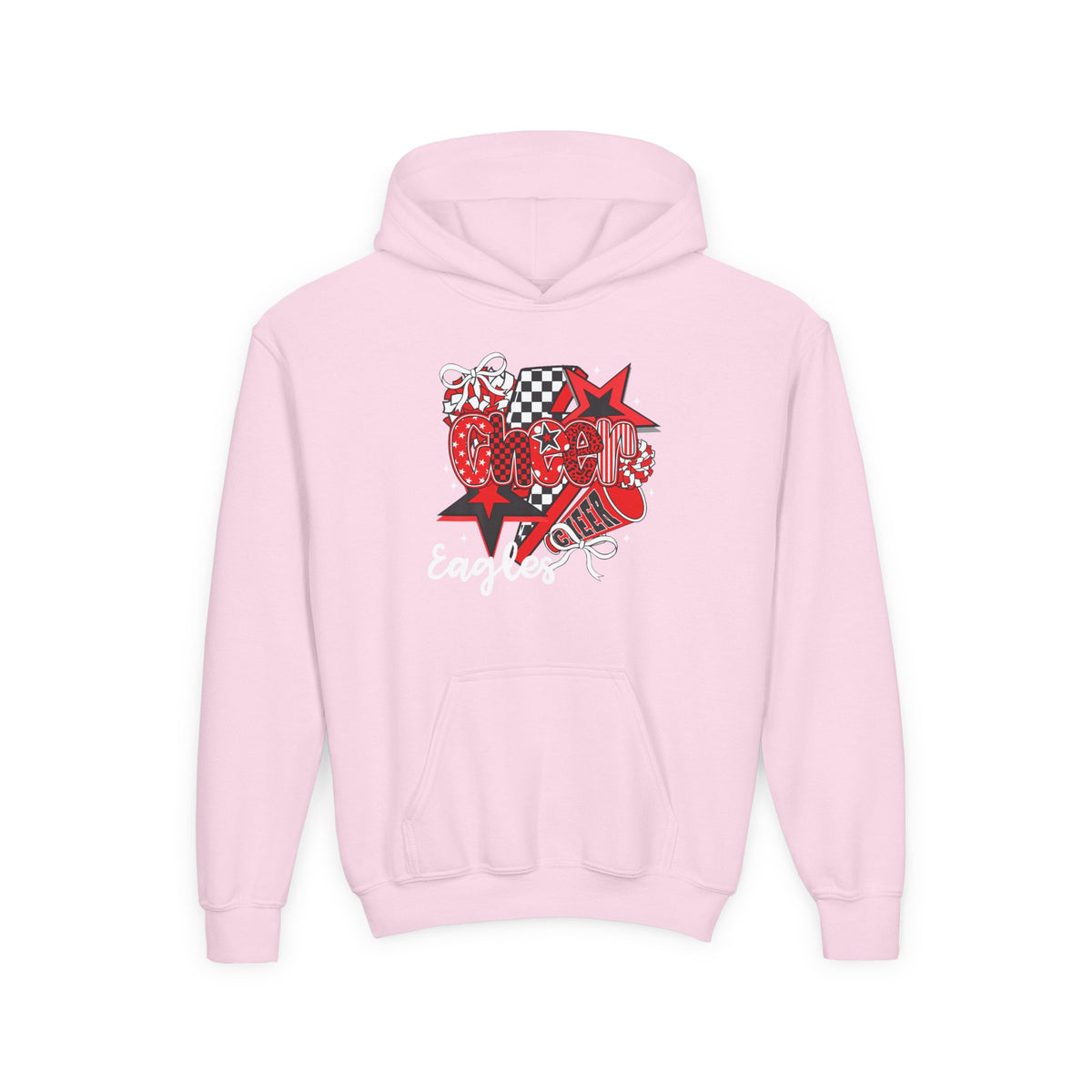 Eagles Red Script Graphic Hoodie | Youth Hooded Sweatshirt