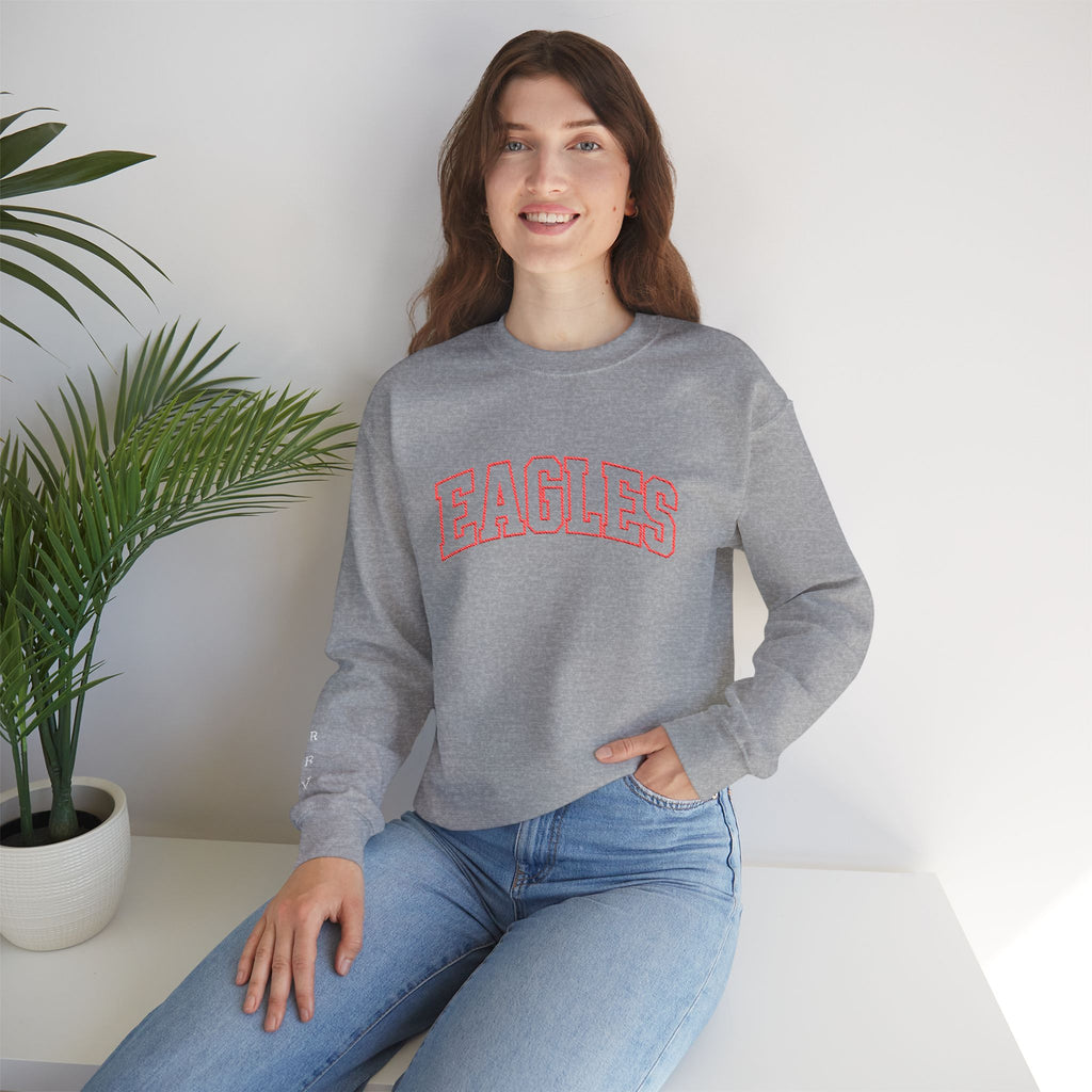 Eagles Crewneck Sweatshirt – Vintage Collegiate White Pullover