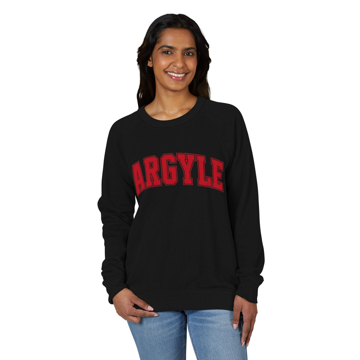 Argyle Eagles Crewneck Sweatshirt — School Spirit French Terry Raglan