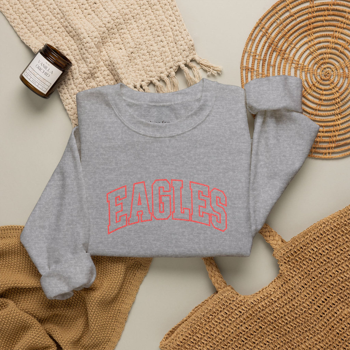 Eagles Crewneck Sweatshirt – Vintage Collegiate White Pullover