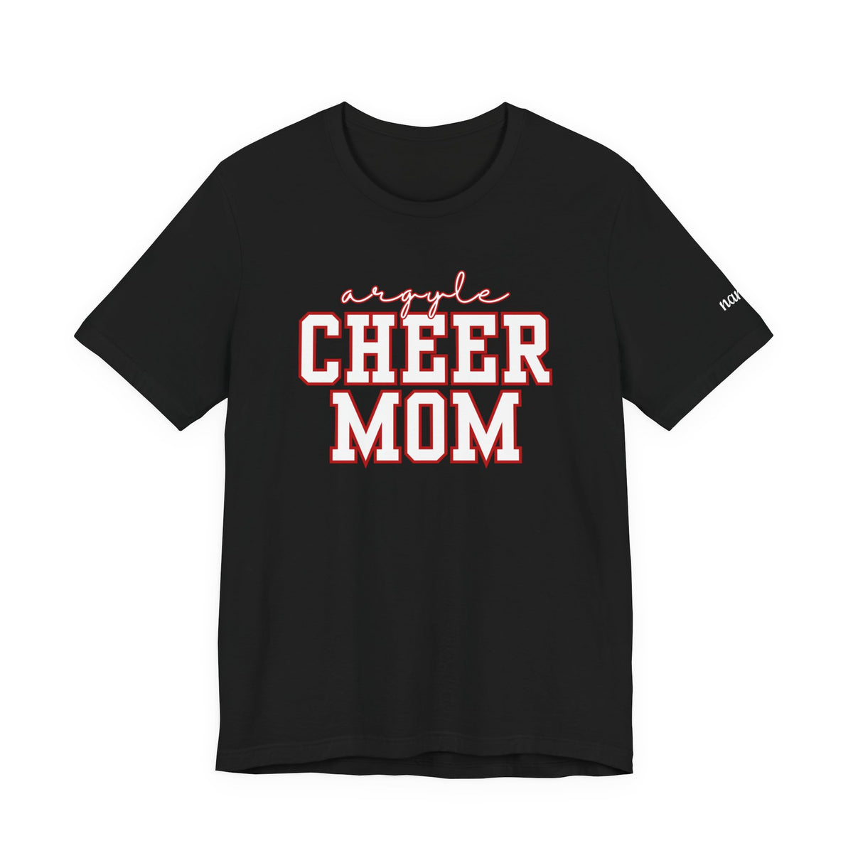 Argyle Cheer Mom T-Shirt | Varsity Script Mom Shirt, Sports Mom Tee