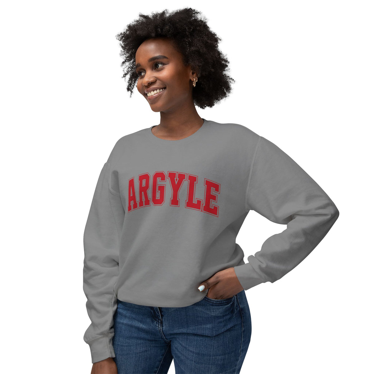 Argyle Crewneck Sweatshirt – Classic Collegiate Arc Logo