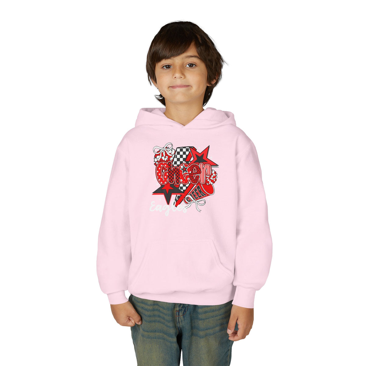 Eagles Red Script Graphic Hoodie | Youth Hooded Sweatshirt