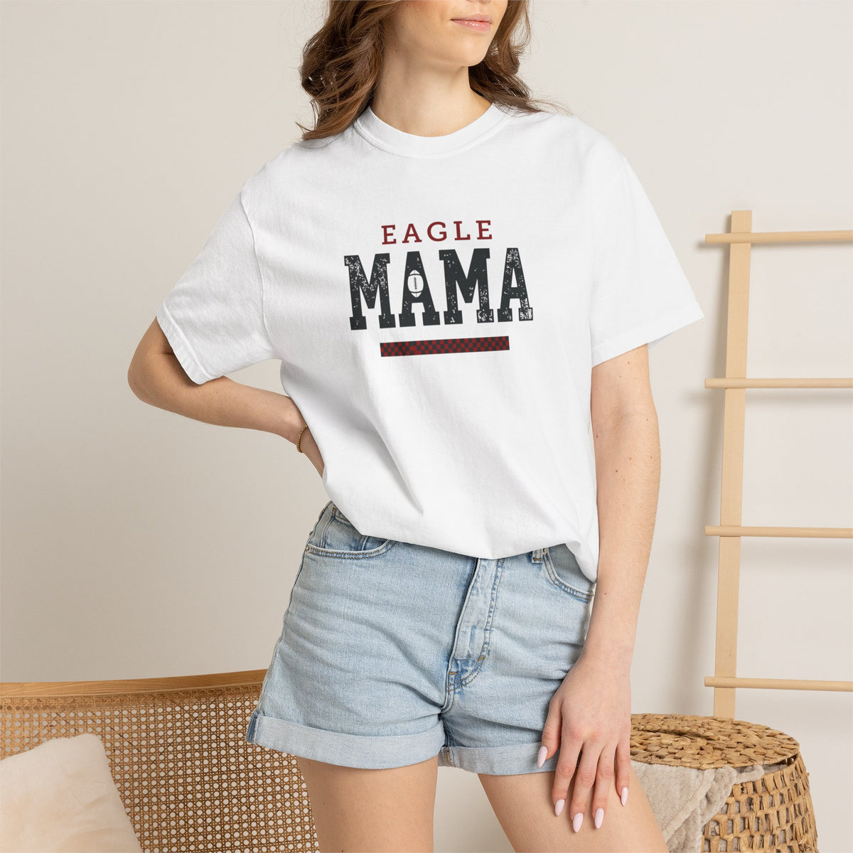 Eagle Mama T-Shirt — Vintage Patriotic Mom Tee