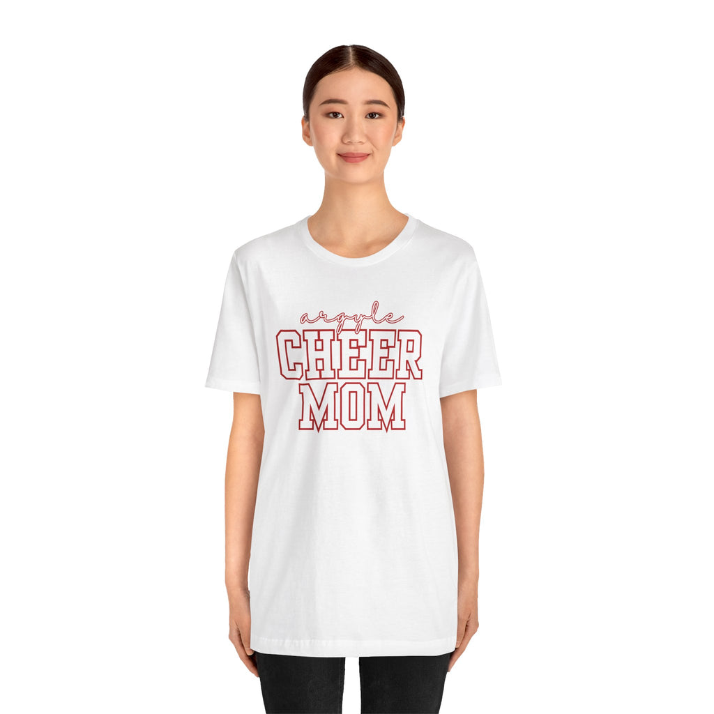 Argyle Cheer Mom T-Shirt | Varsity Script Mom Shirt, Sports Mom Tee
