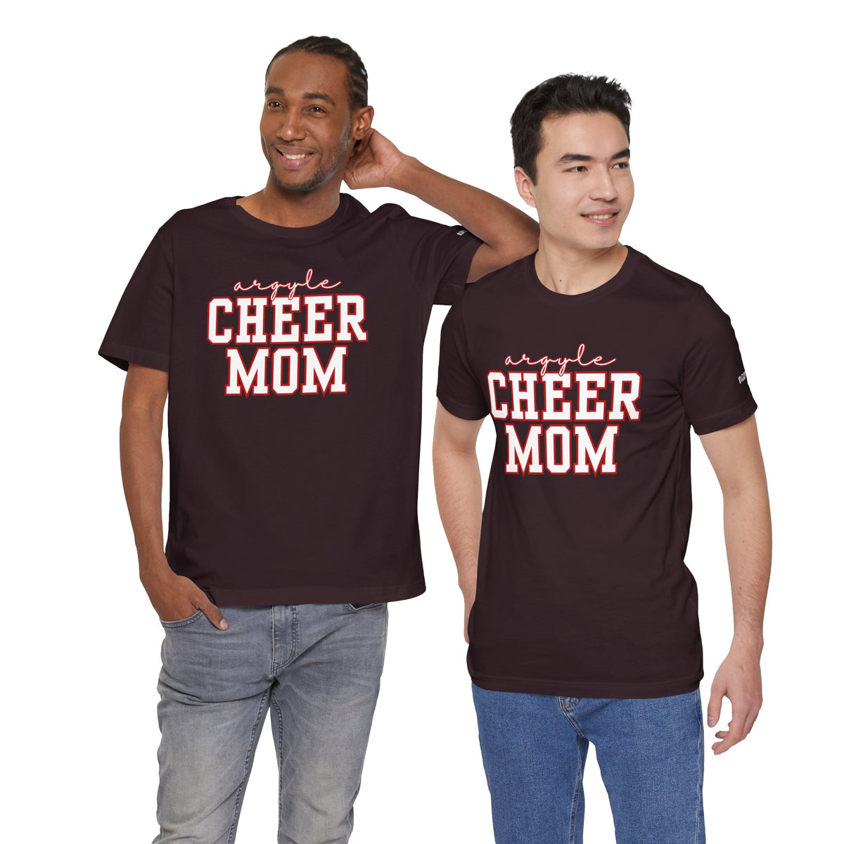 Argyle Cheer Mom T-Shirt | Varsity Script Mom Shirt, Sports Mom Tee