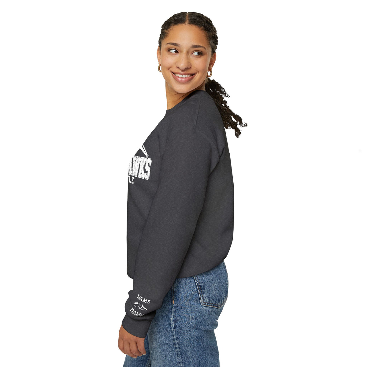 REDHAWKS Embroidered Crewneck Sweatshirt - custom sleeve