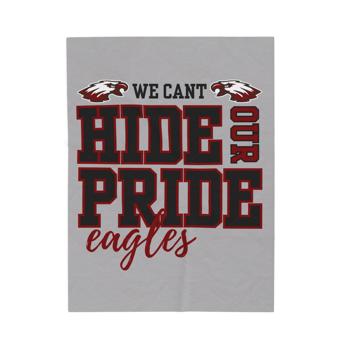 Eagle Pride Velveteen Plush Blanket (grey)