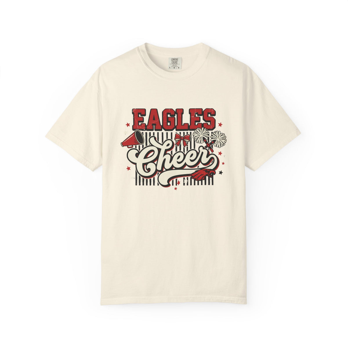 Eagles Cheer T-Shirt — Vintage Pom Pom Cheerleader Graphic
