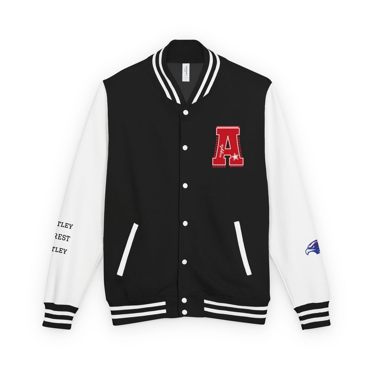 Letterman Jacket - Legacy Redhawks Varsity Baseball-style Bomber