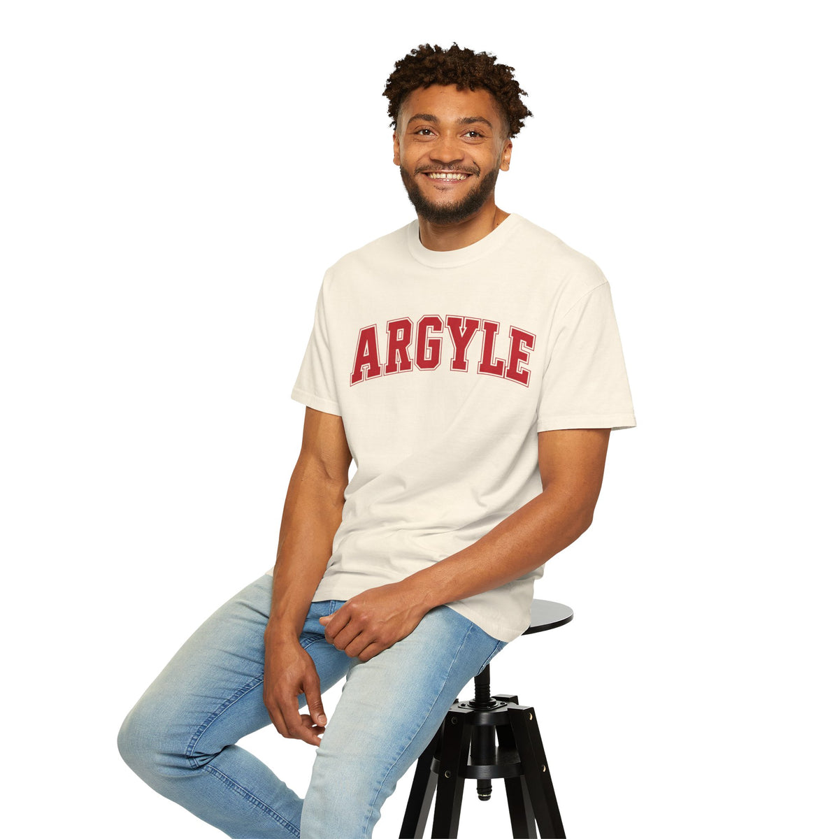 Argyle Collegiate T‑Shirt – Retro Athletic Graphic Tee