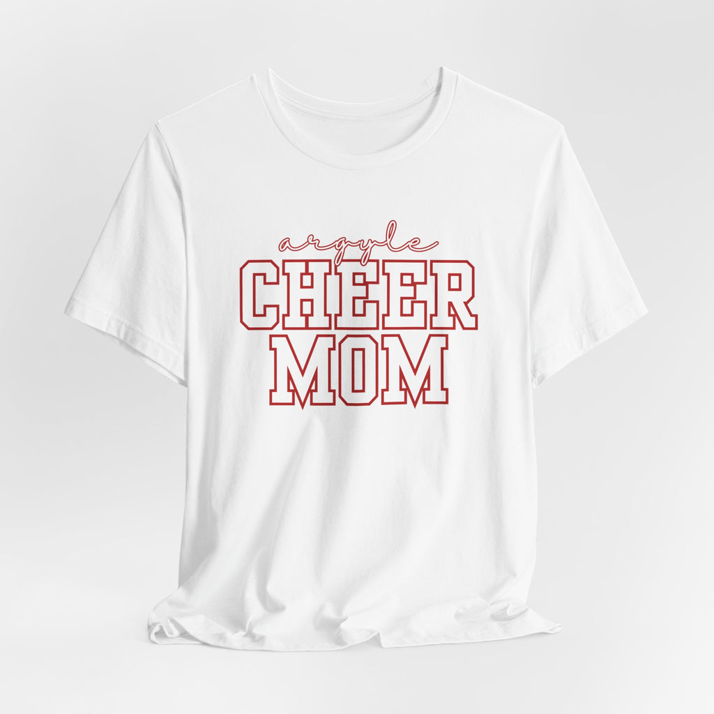 Argyle Cheer Mom T-Shirt | Varsity Script Mom Shirt, Sports Mom Tee