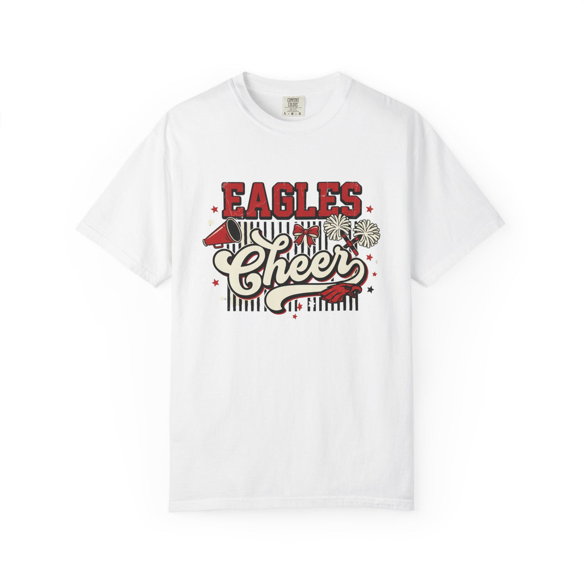 Eagles Cheer T-Shirt — Vintage Pom Pom Cheerleader Graphic