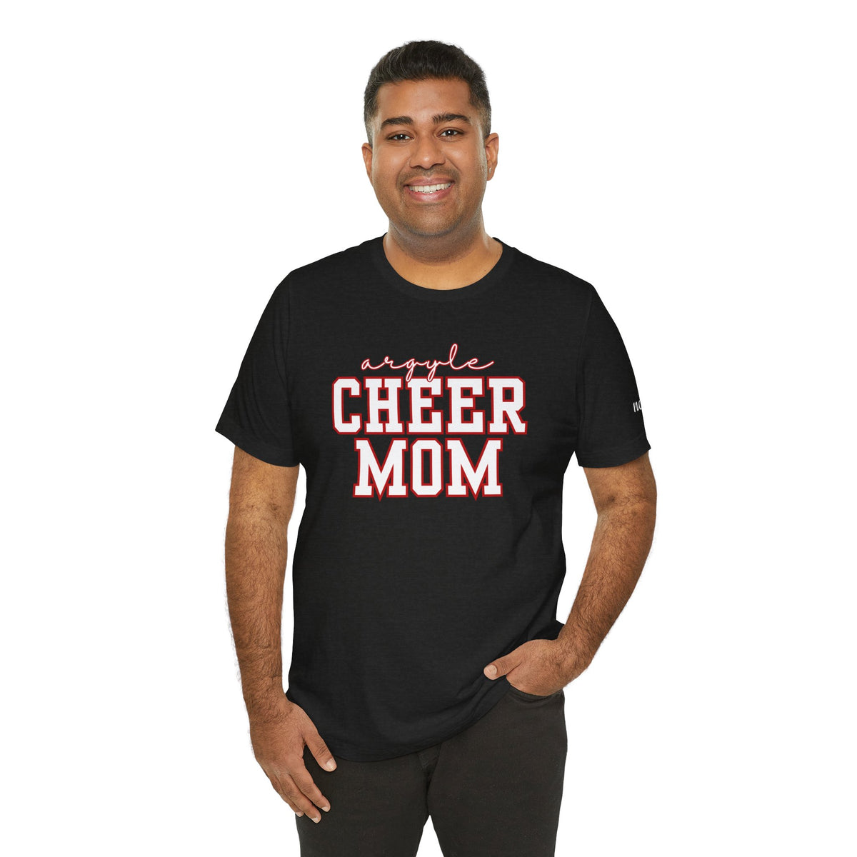 Argyle Cheer Mom T-Shirt | Varsity Script Mom Shirt, Sports Mom Tee