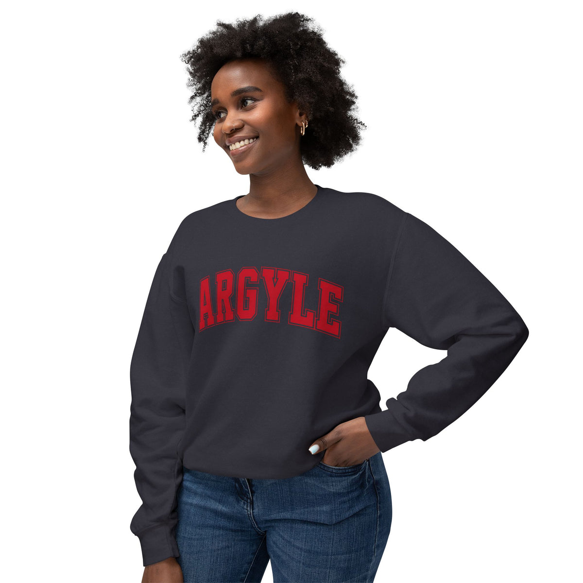 Argyle Crewneck Sweatshirt – Classic Collegiate Arc Logo