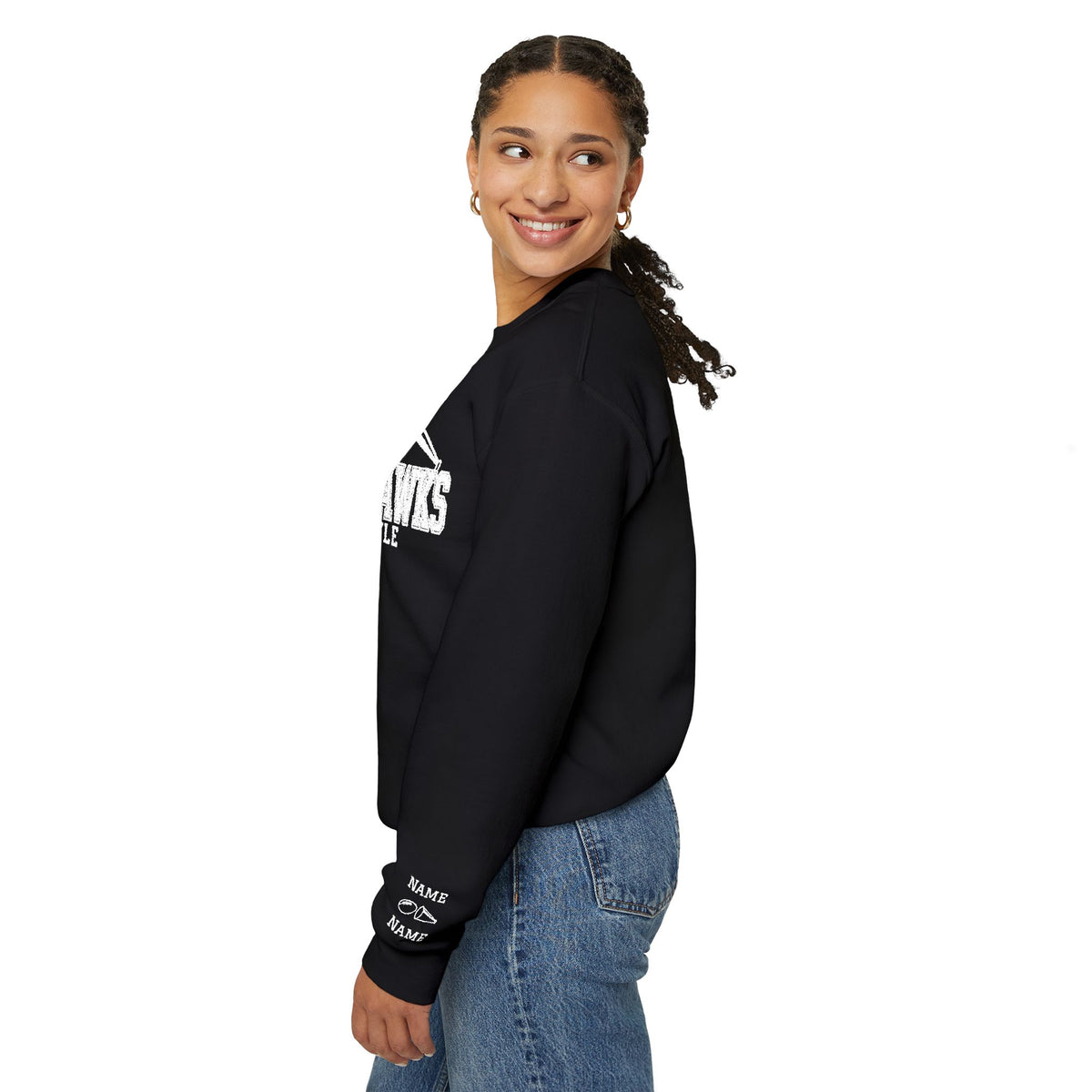 REDHAWKS Embroidered Crewneck Sweatshirt - custom sleeve