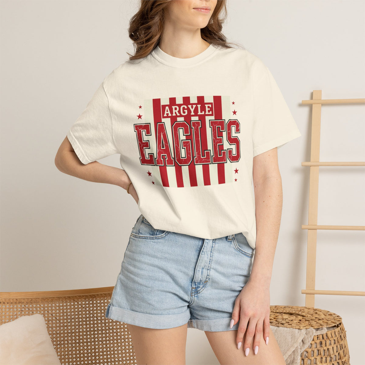 Argyle Eagles Retro Stripes T-Shirt