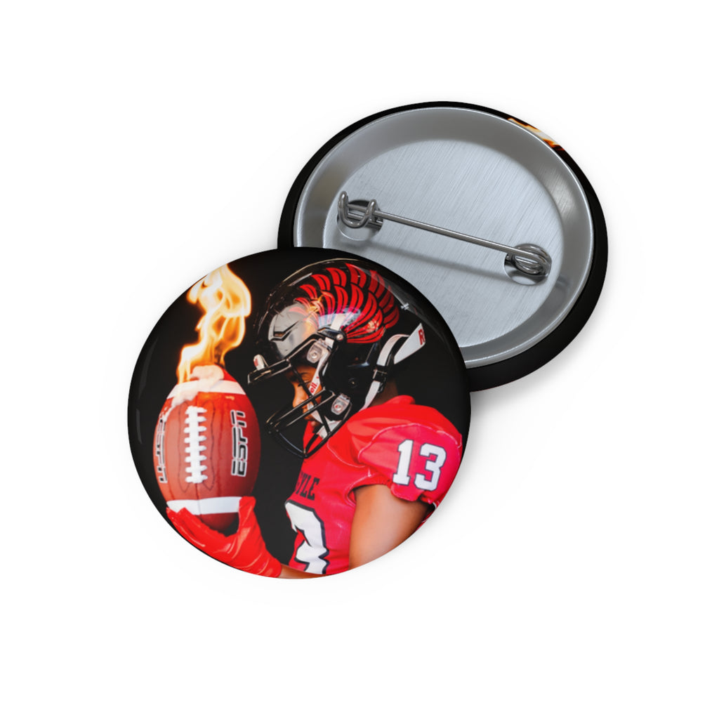 Football Player Pin Button — Custom