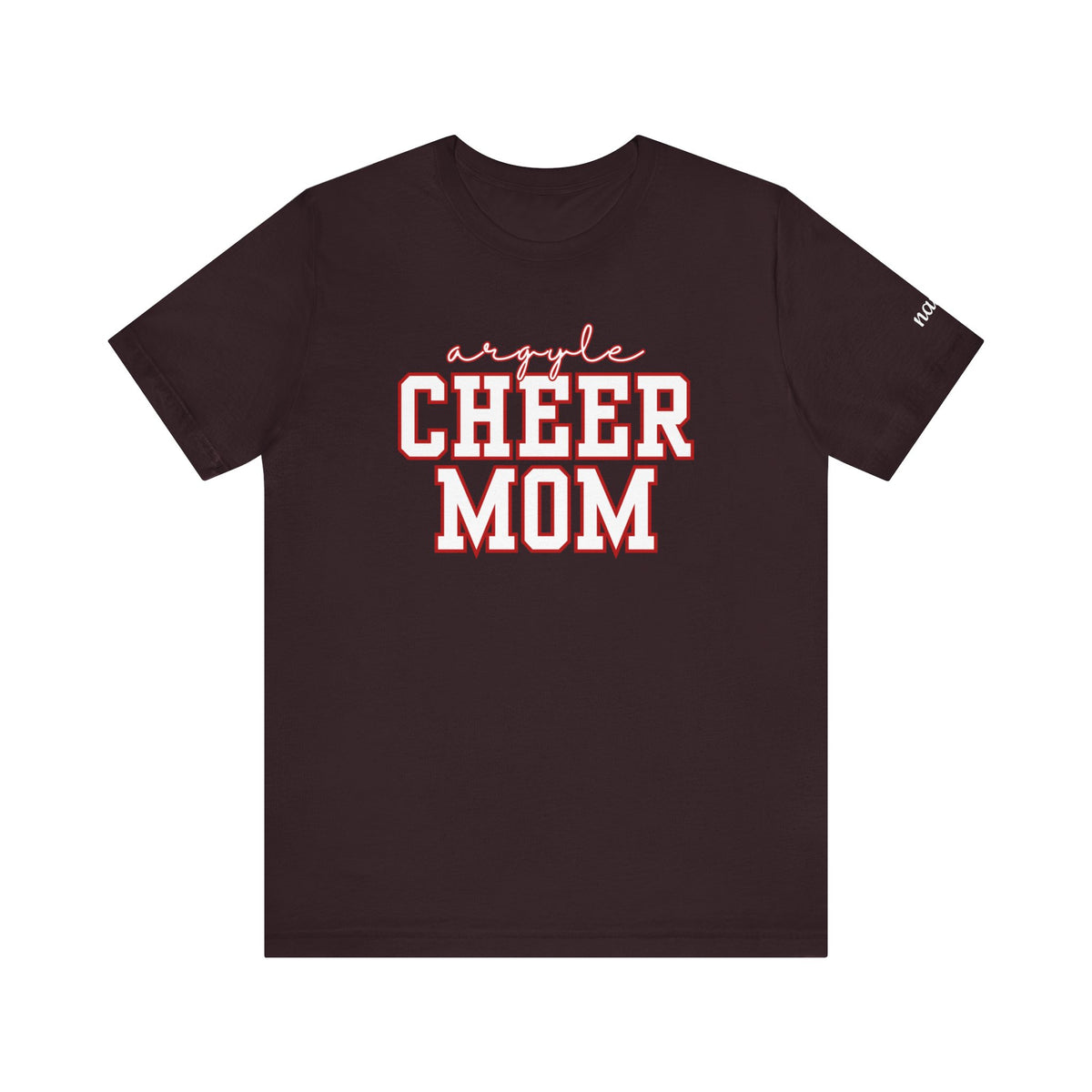 Argyle Cheer Mom T-Shirt | Varsity Script Mom Shirt, Sports Mom Tee