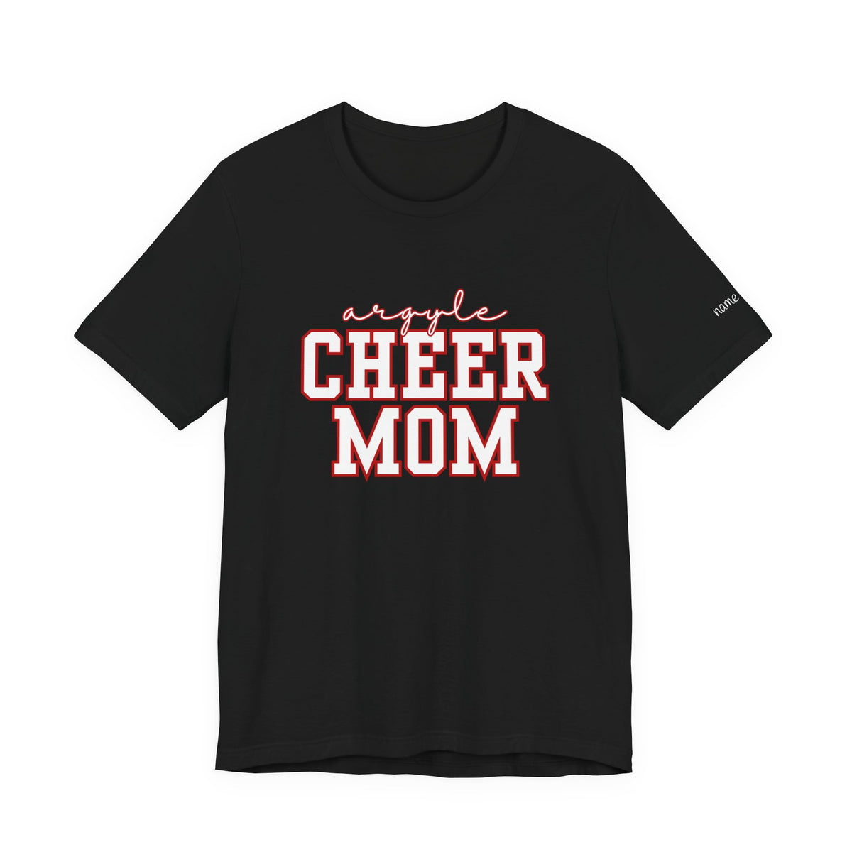 Custom Cheer Mom T-Shirt | Personalized Cheerleader Name Tee