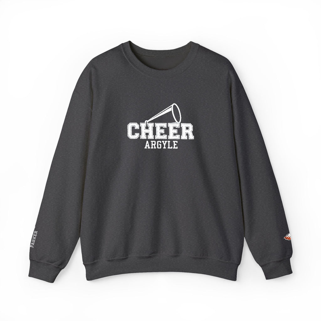 Cheer Megaphone Crewneck Sweatshirt — Argyle Spirit Cheerleading Pullover