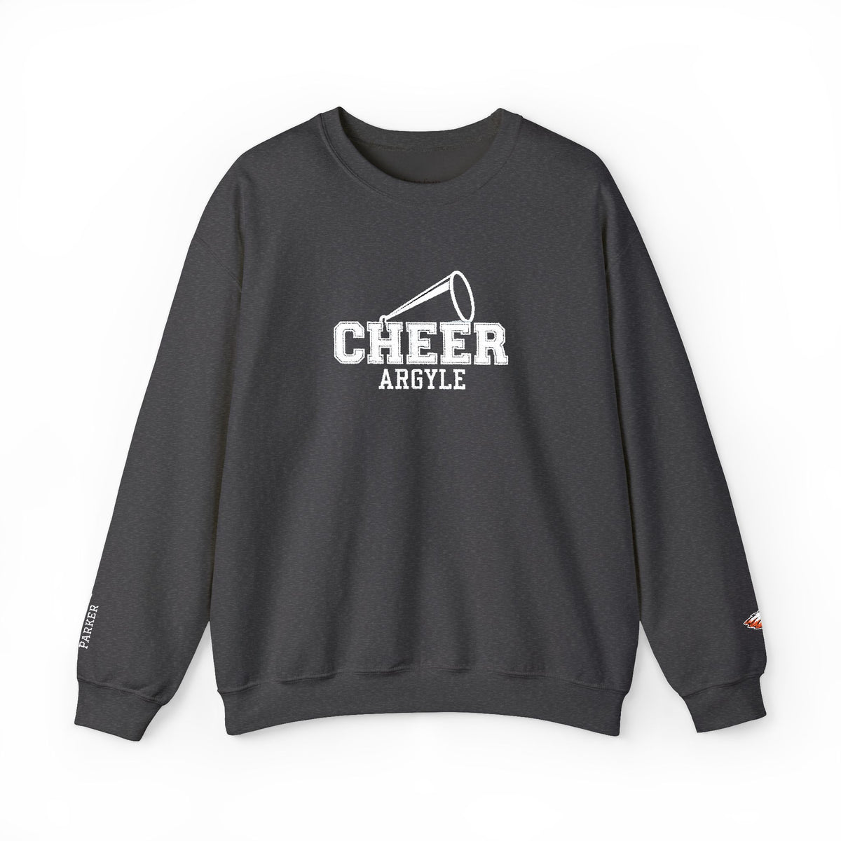 Cheer Megaphone Crewneck Sweatshirt — Argyle Spirit Cheerleading Pullover
