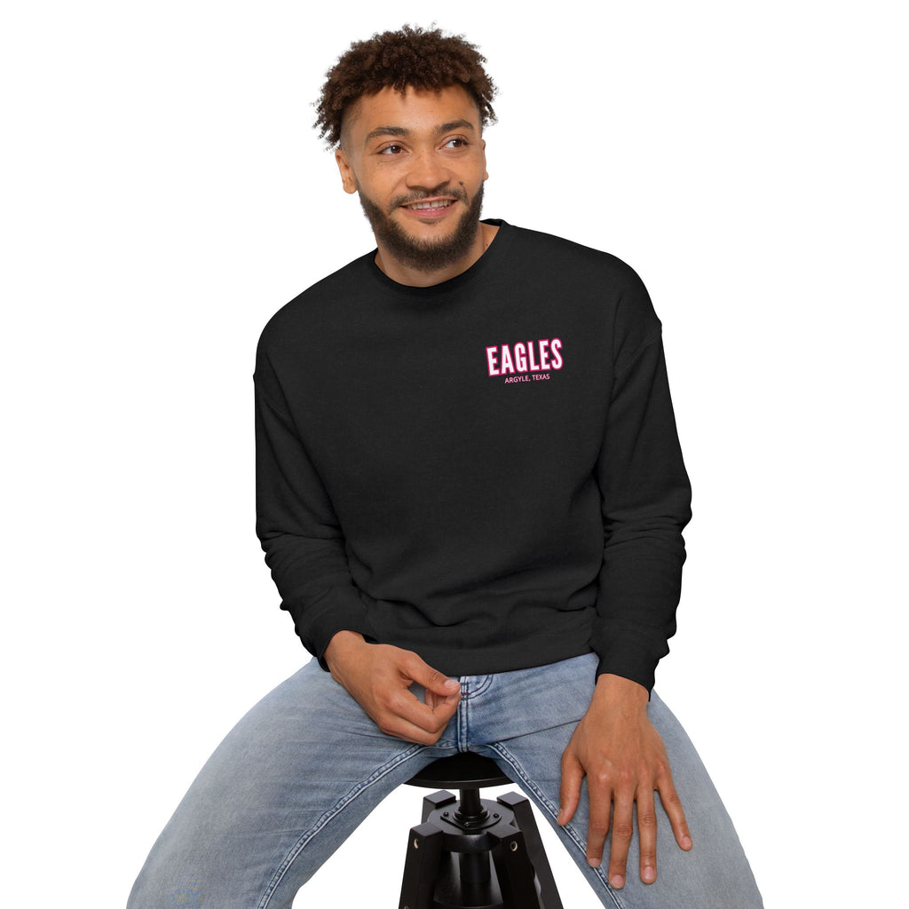 Argyle Eagles Pink Out Adult Unisex Drop Shoulder Sweatshirt