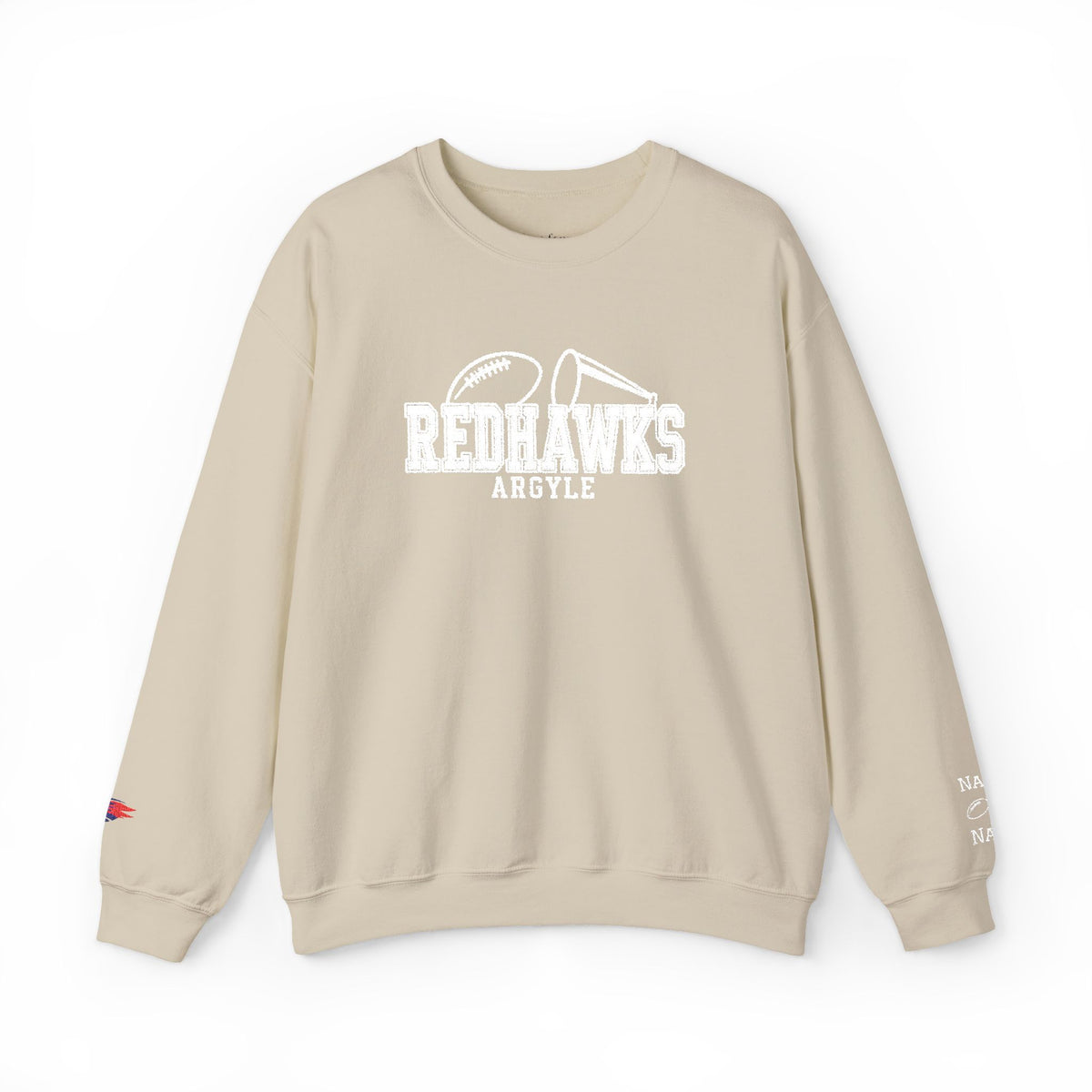 REDHAWKS Embroidered Crewneck Sweatshirt - custom sleeve