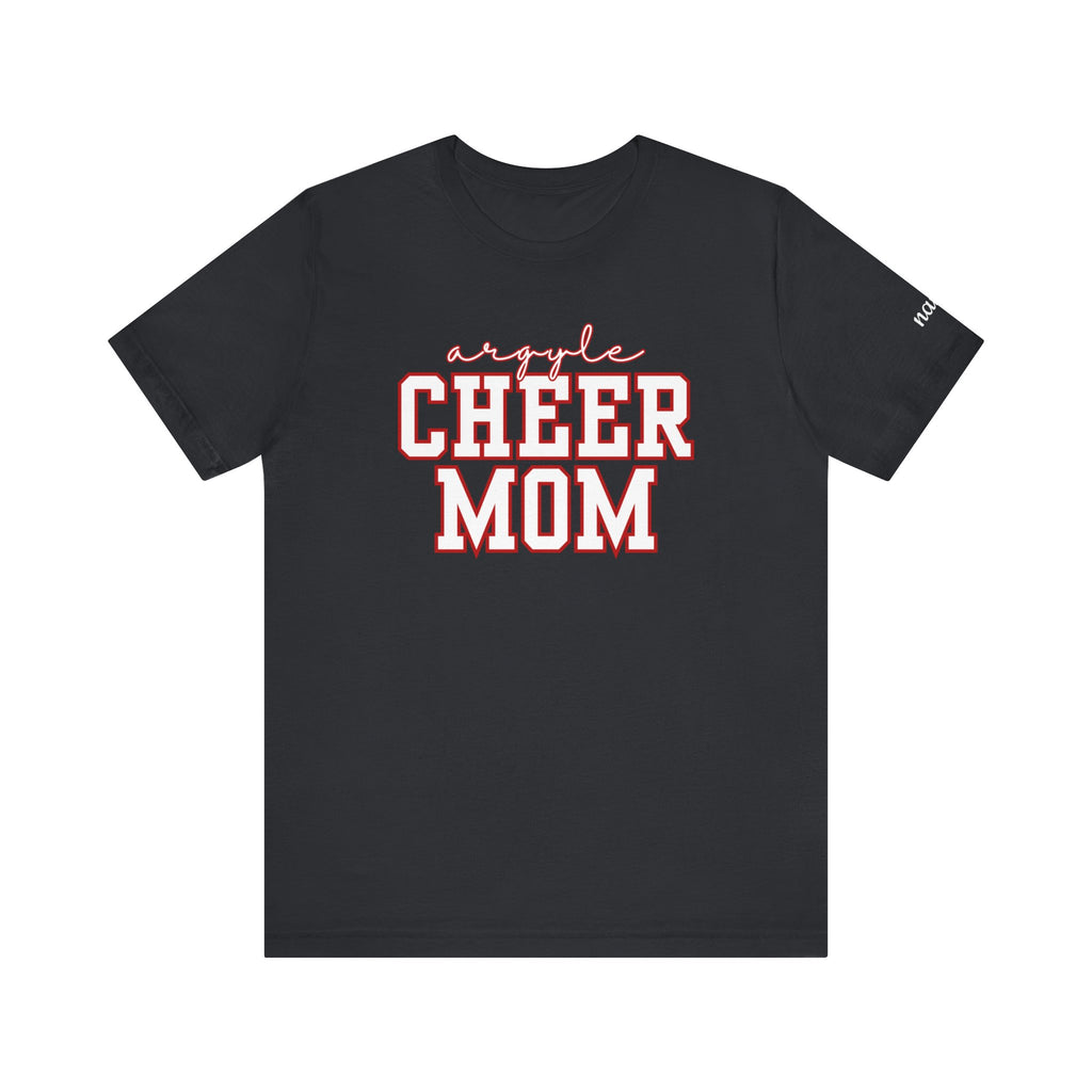 Argyle Cheer Mom T-Shirt | Varsity Script Mom Shirt, Sports Mom Tee