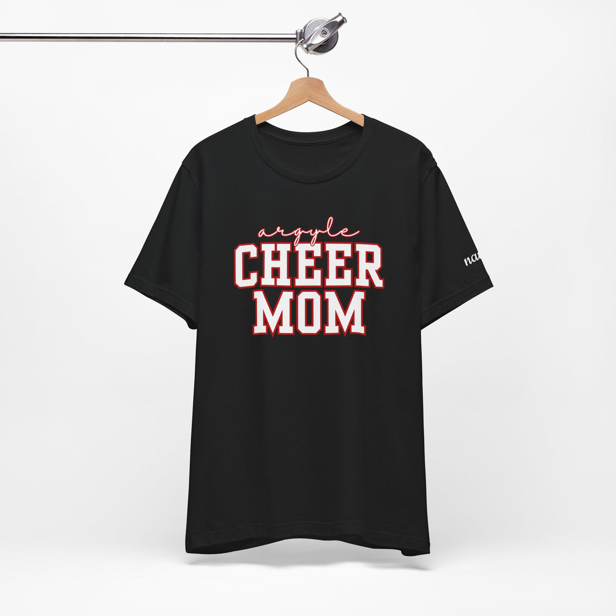 Argyle Cheer Mom T-Shirt | Varsity Script Mom Shirt, Sports Mom Tee