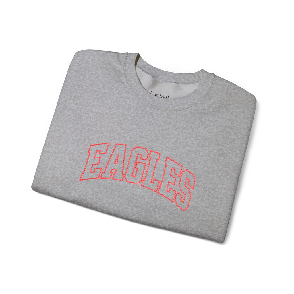 Eagles Crewneck Sweatshirt – Vintage Collegiate White Pullover