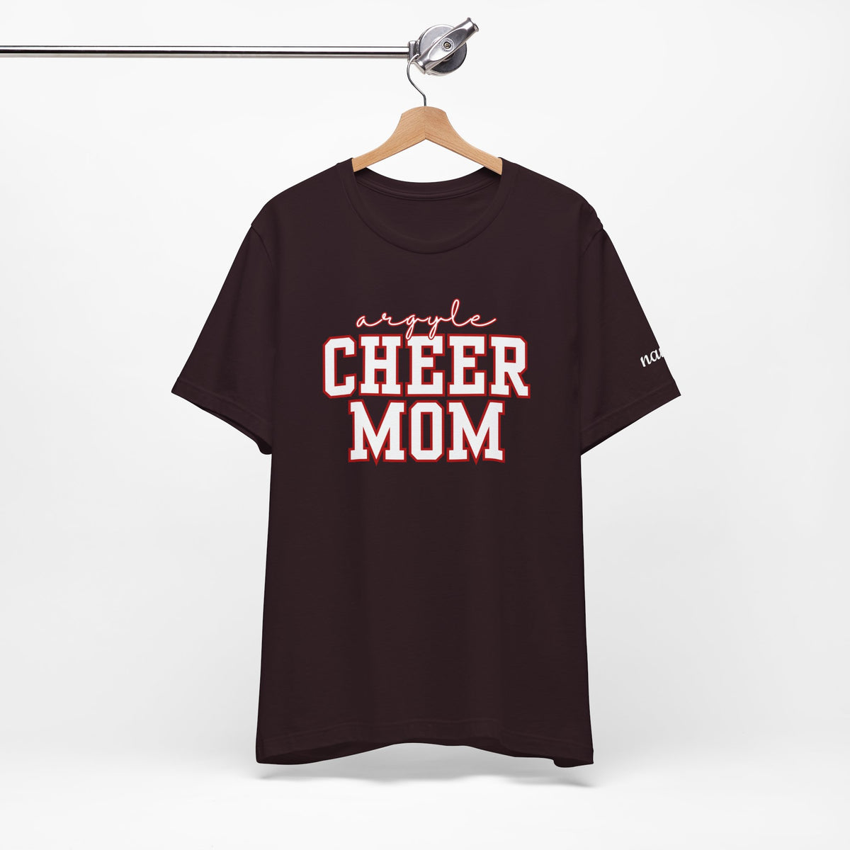 Argyle Cheer Mom T-Shirt | Varsity Script Mom Shirt, Sports Mom Tee