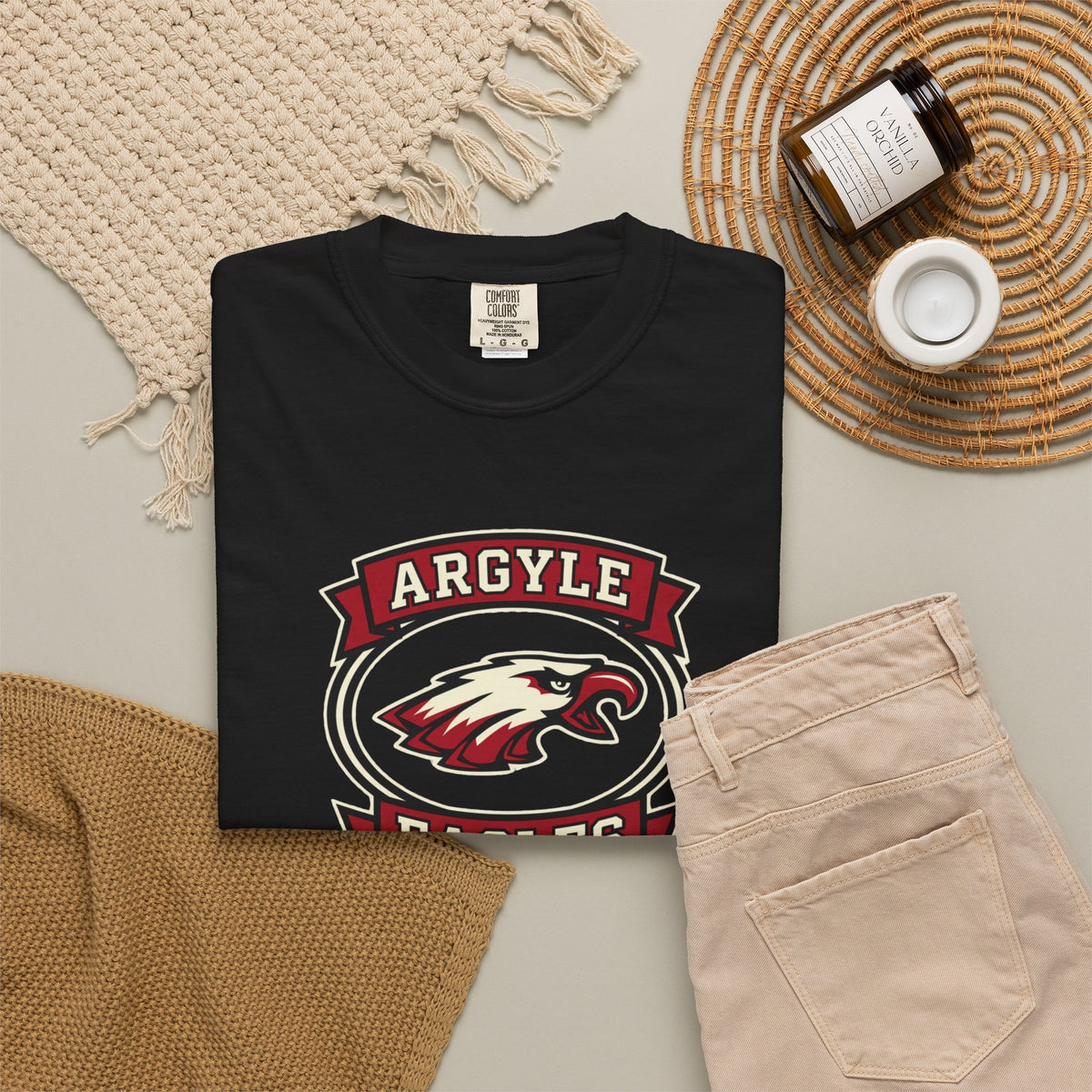 Argyle Eagles T-Shirt — Vintage School Mascot Tee