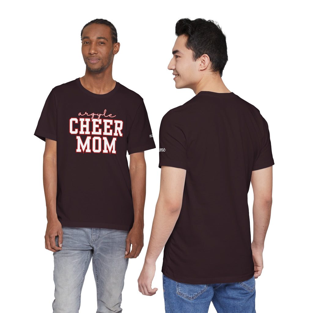 Argyle Cheer Mom T-Shirt | Varsity Script Mom Shirt, Sports Mom Tee