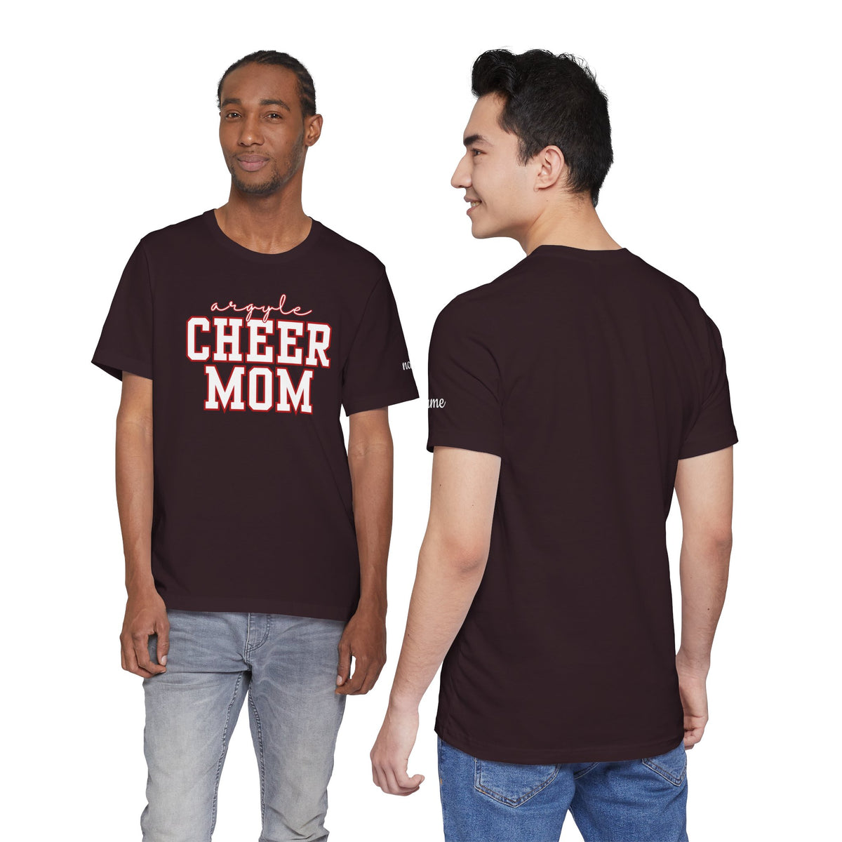 Argyle Cheer Mom T-Shirt | Varsity Script Mom Shirt, Sports Mom Tee