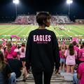 Argyle Eagles Pink Out Adult Unisex Drop Shoulder Sweatshirt