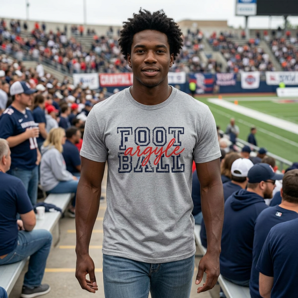 Football Argyle T-Shirt — Vintage Varsity Sports Tee