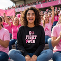 MOM | Custom Cheer Mom Raglan Sweatshirt | Go Fight Win Pink Out Breast Cancer Awareness