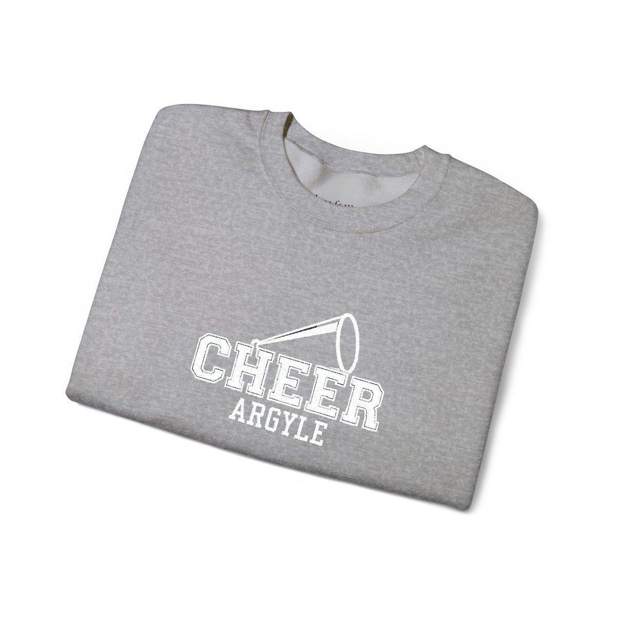 Cheer Megaphone Crewneck Sweatshirt — Argyle Spirit Cheerleading Pullover