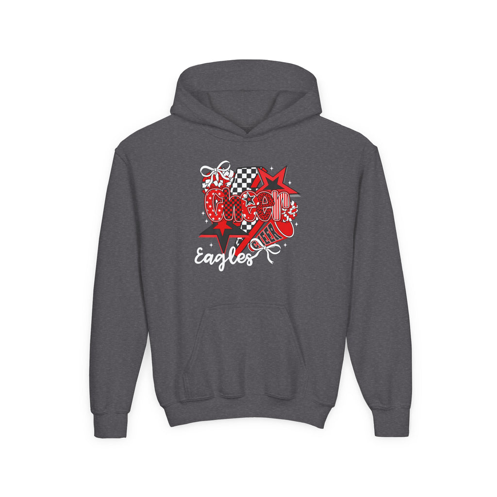 Eagles Red Script Graphic Hoodie | Youth Hooded Sweatshirt