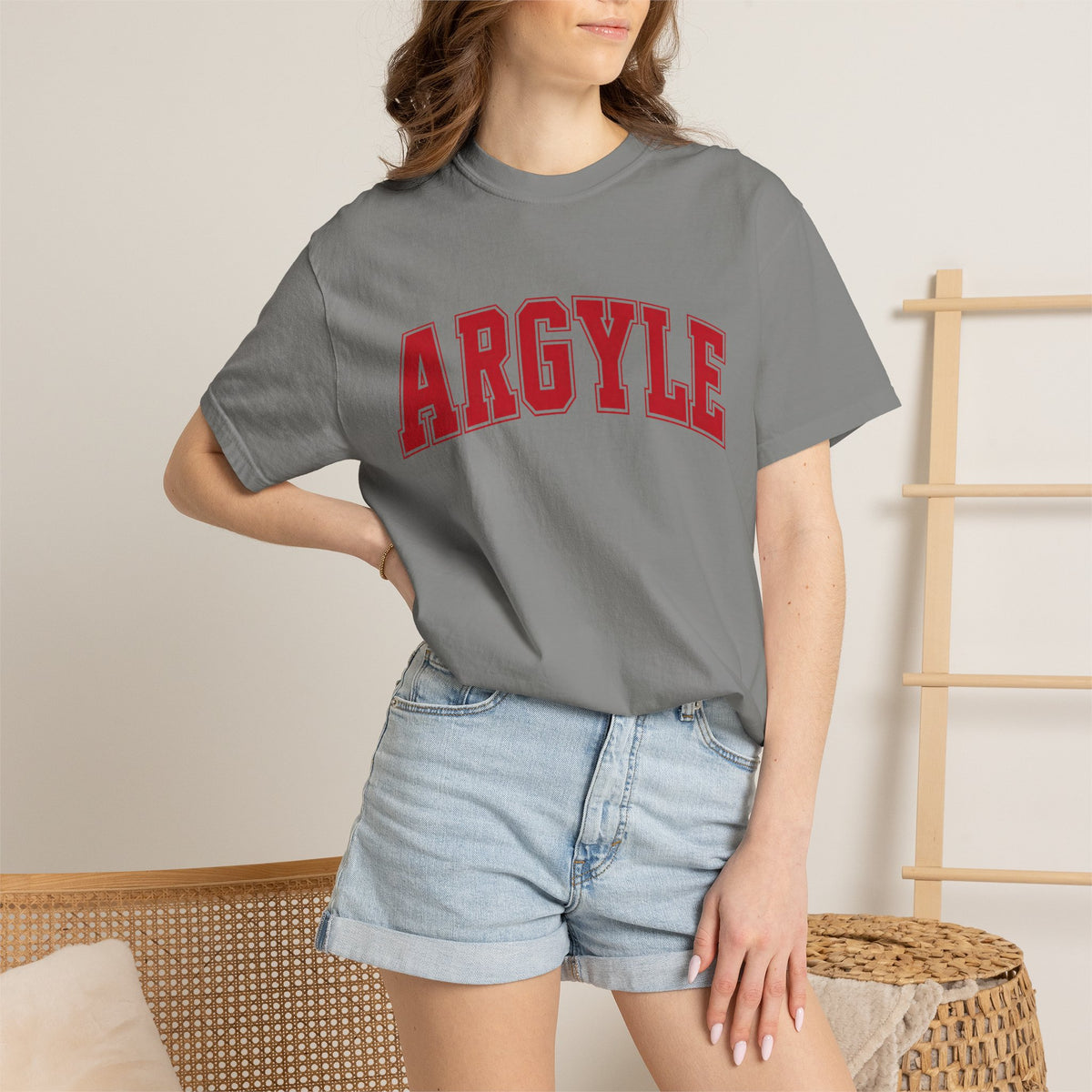 Argyle Collegiate T‑Shirt – Retro Athletic Graphic Tee