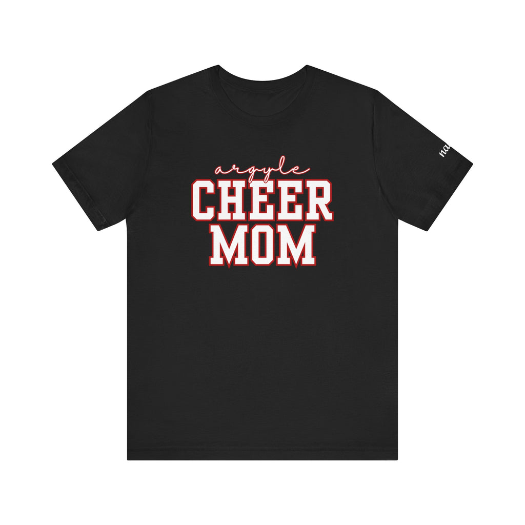 Argyle Cheer Mom T-Shirt | Varsity Script Mom Shirt, Sports Mom Tee