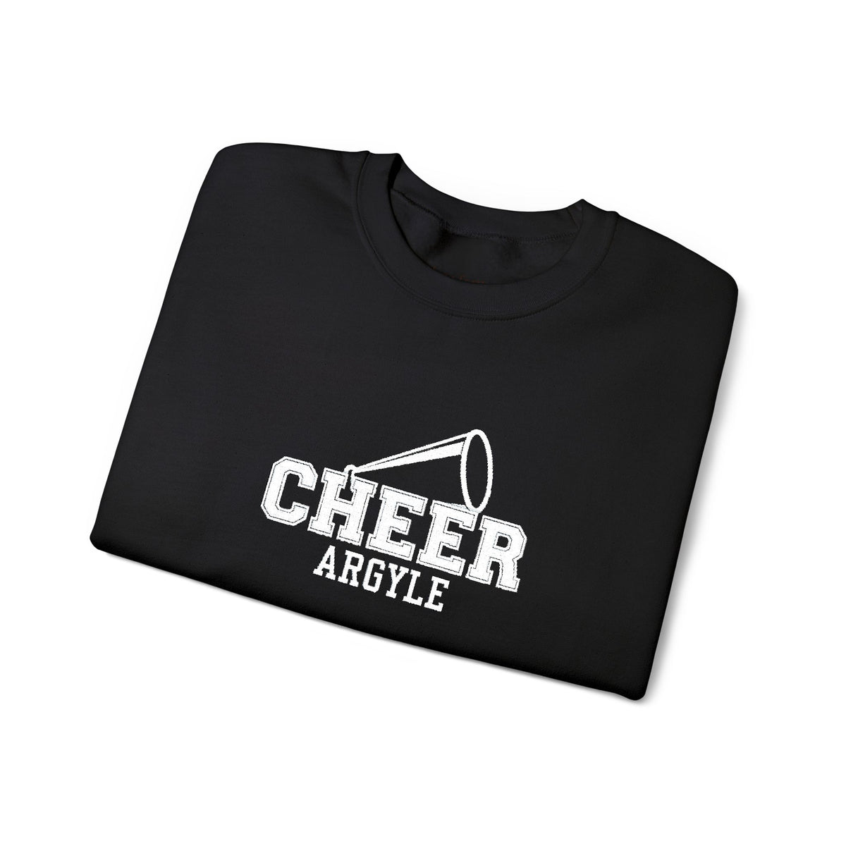 Cheer Megaphone Crewneck Sweatshirt — Argyle Spirit Cheerleading Pullover