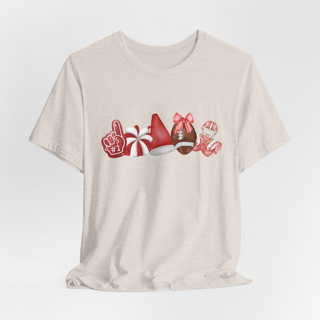 Red Sprit Jersey Short Sleeve Tee